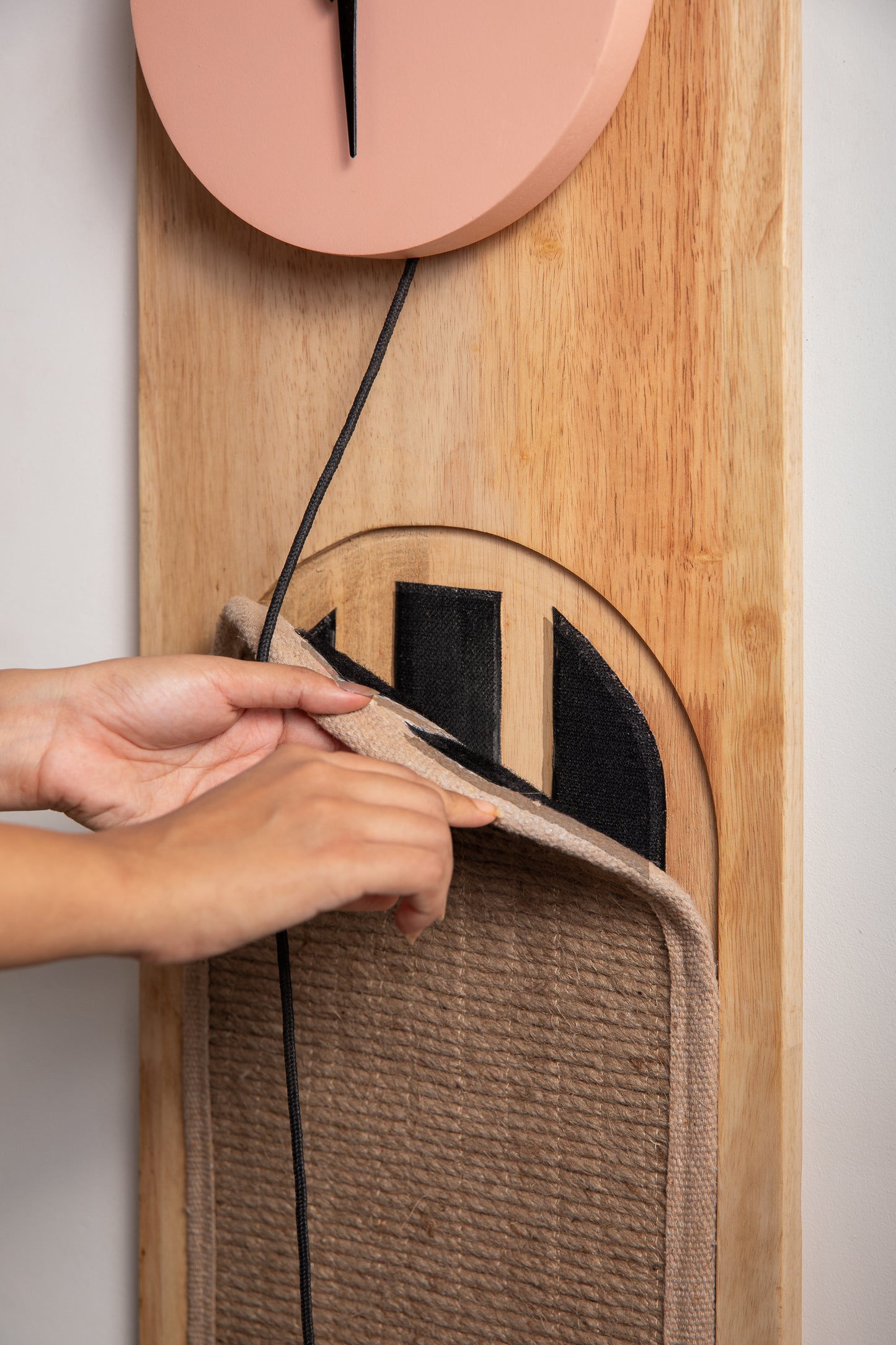 Pawndulum Wall Clock | With Scratch Pad For Cats