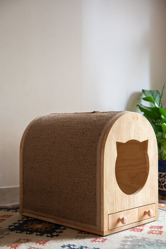 ChicLoo Cat Litter Box | With Scratch Pad For Cats